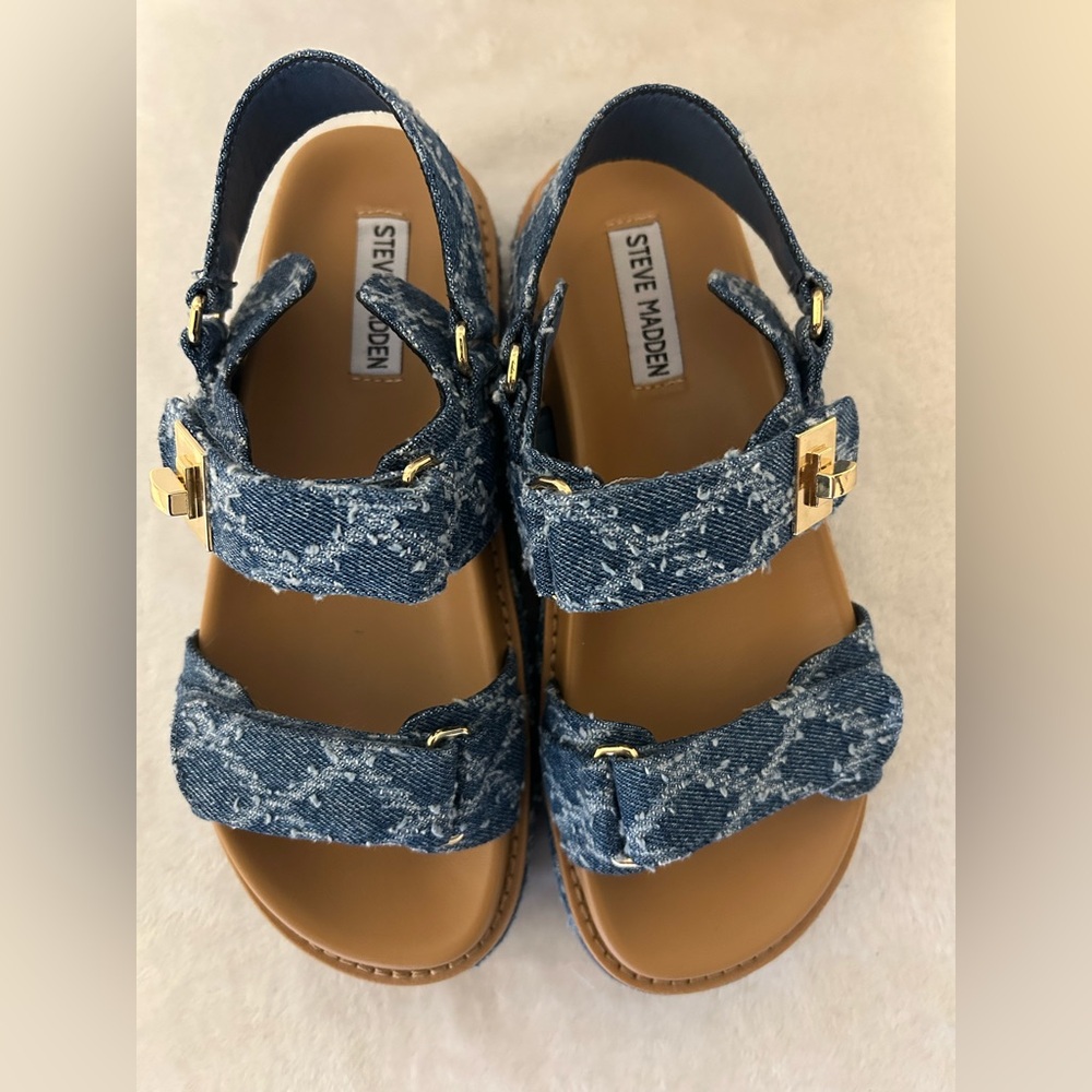 Steve Madden  Blue Denim Sandals